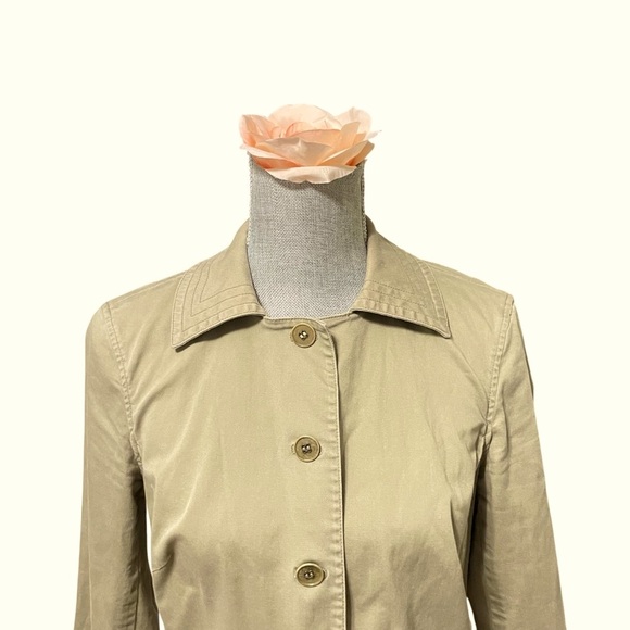 Sigrid Olsen Olive Green Embroidered Cotton Blazer Jacket Women’s Size 8 - Picture 4 of 11